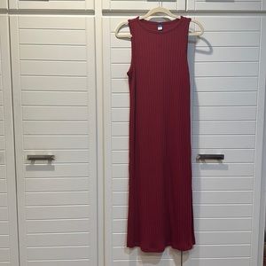 NWOT Old Navy Red Rib Knit Dress Sz L